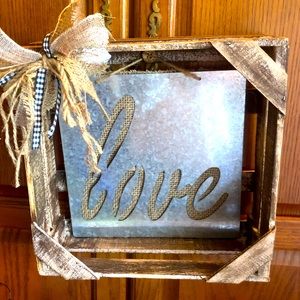 Homemade Love sign wall decor